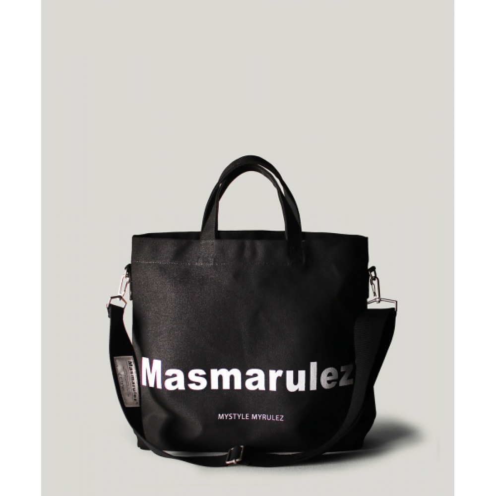 MASMARULEZ ベーシックコットンクロスバッグ _ ブラック