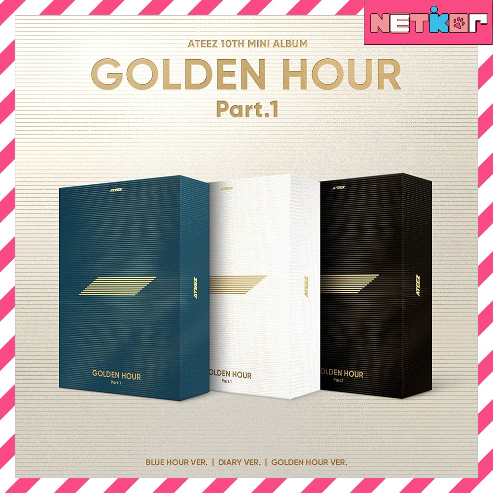 (3種セット) ATEEZ 10th Mini Album GOLDEN HOUR : Part.1 韓国チャート反映 当店特典 エイティーズ