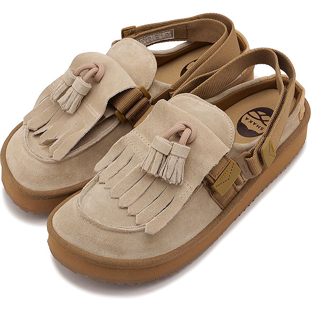 冬サンダル モックミュール タッセルスエード [SK-296] MOC MULE レディース 靴 モックシューズ モカシン アウトドア Beige 正規取扱店