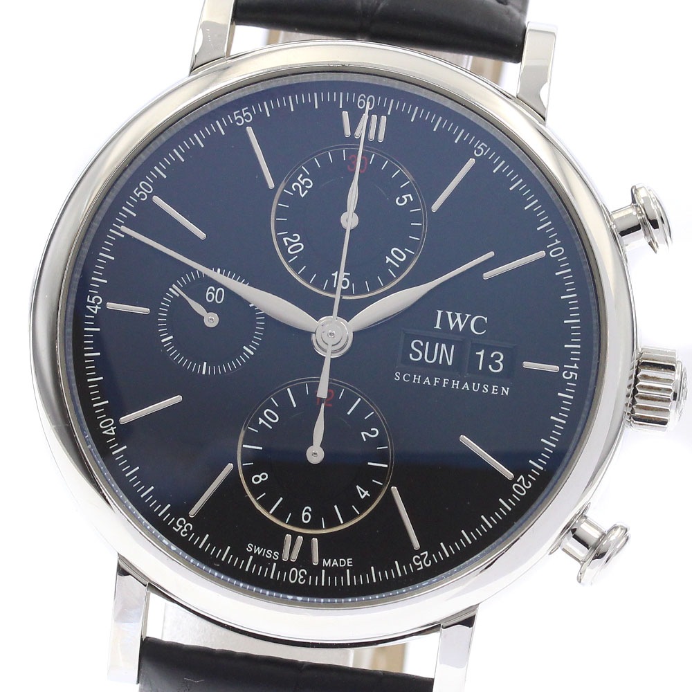 IWC SCHAFFHAUSEN IW391008 ポートフィノ デイデイト クロノグラフ 自動巻き メンズ 良品 _891632【中古】