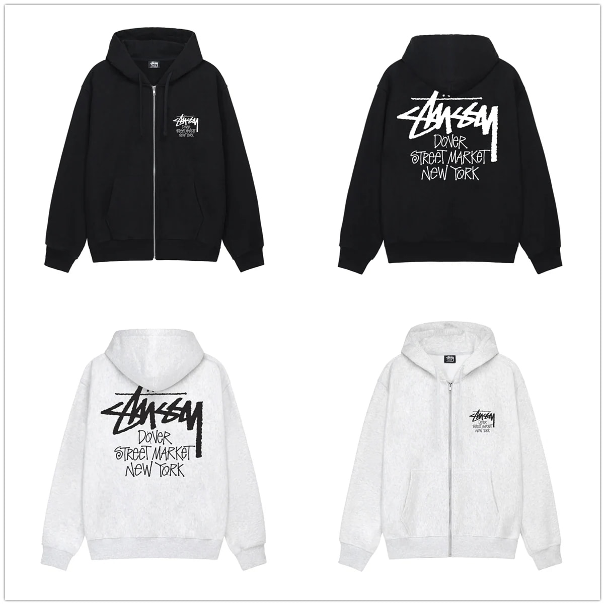 STUSSY STOCK DSM N.Y. ZIP HOOD HOODIE 3973739 裏起毛 スウェット パーカー [並行輸入品]