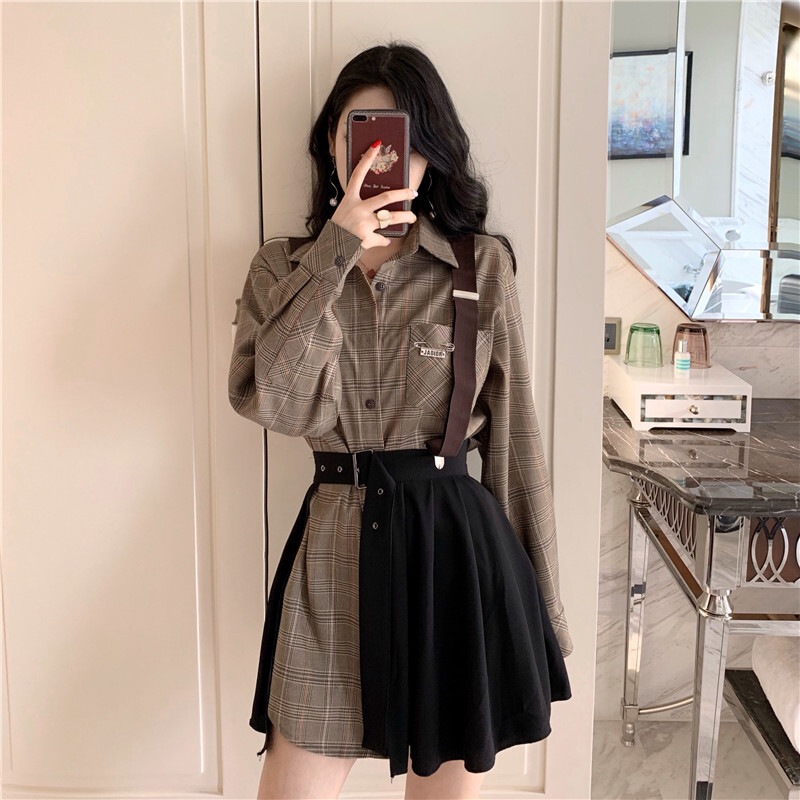 衣装 ミニドレス ステージドレス 舞台衣装 Aラインドレス カジュアルドレス ミニ丈 袖あり 半袖 長袖 襟付き POLO襟 アシンメトリー セパレート ベルト ウエストマーク スリット ハイウエスト