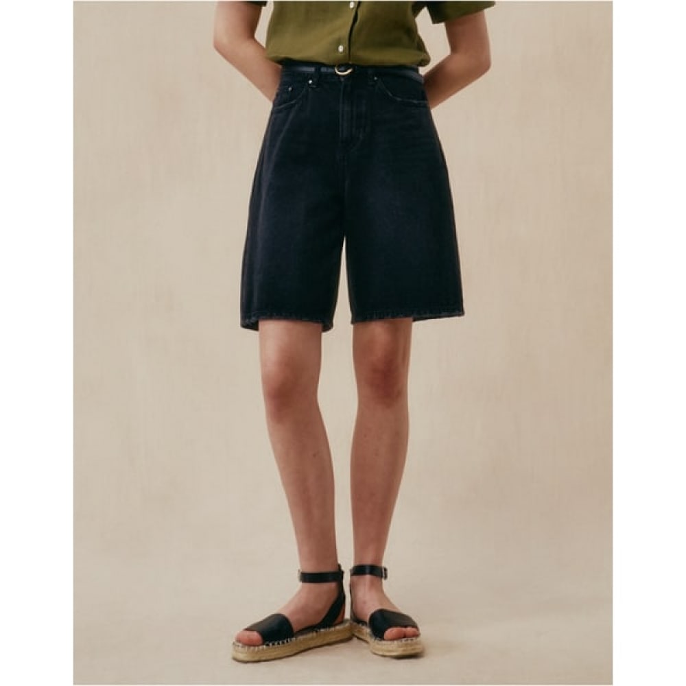 [25SS] エッセンシャルデニムバミューダブラックHSPA5B481BK