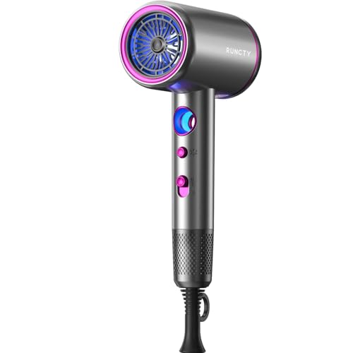 色：グレー RUNCTY ドライヤー 大風量 ヘアドライヤー 速乾 【2024新設計 ２億高濃度マイ