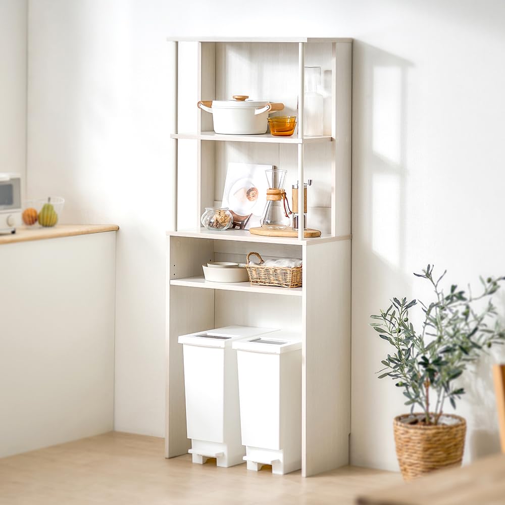 全国送料無料 アイリスオーヤマ ゴミ箱上ラック ゴミ箱 上収納 収納 ゴミ箱 キッチン収納 レンジ台 キッチンラック 幅約59.5×奥行約29.5×高さ約150.7cm GUR-595H ハイタイプ