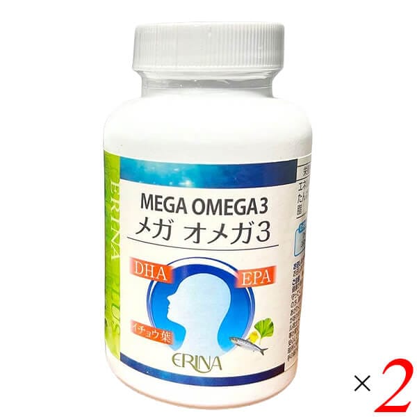 ERINA エリナ メガオメガ3 120粒 2個セット