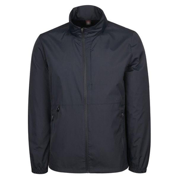 メンズベーシックフード取り外し可能ジップアップウィンドブレーカー DD-JUA-BF351-ネイビー