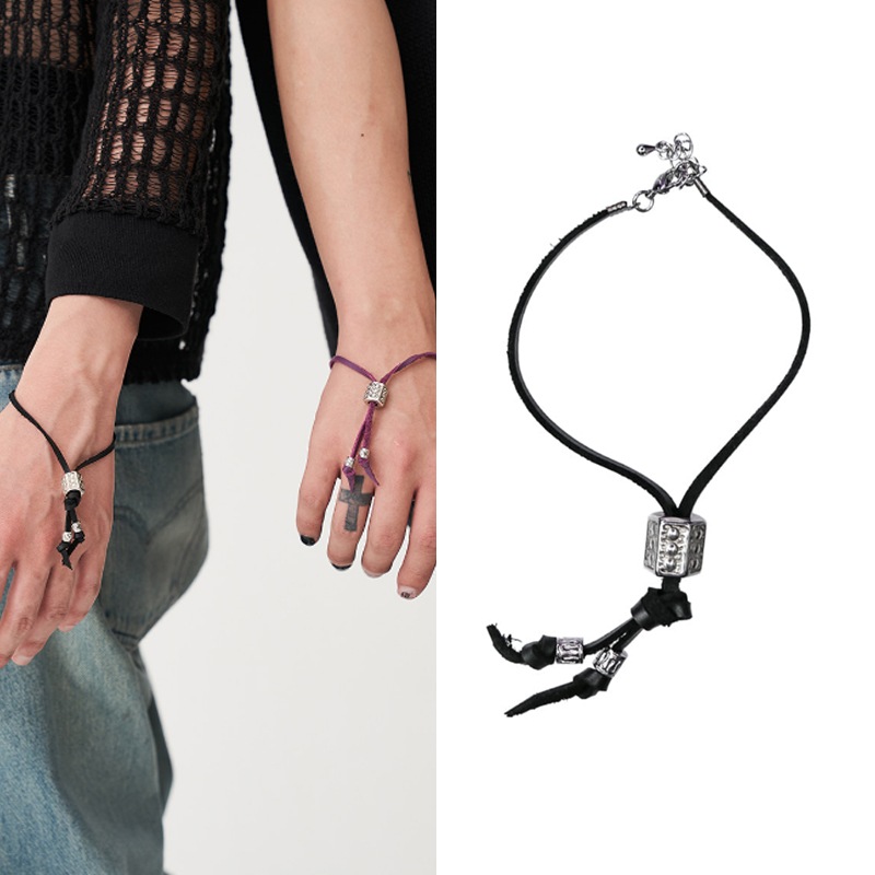 [韓国ファッションジュエリー] BYBE X BP レザー ストリング ブレスレット [ブラック] デイリーアクセサリー SNSで人気 8,814円