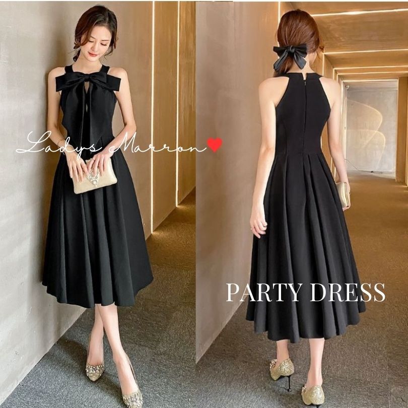 6月の新製品夏の新着商品 お呼ばれドレス 結婚式 結婚式お呼ばれドレス 前撮りドレス ウエディングドレス ウェディングドレス 黒 パーティードレス 韓国 ドレス 二次会 花嫁 2次会 リボン 春 夏