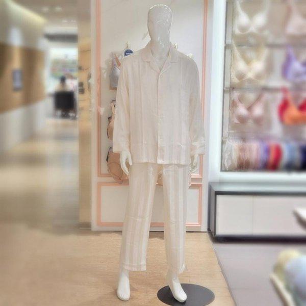 AK Bundang店 人工シルク ストライプ 男性 パジャマ MP8869A-PSK