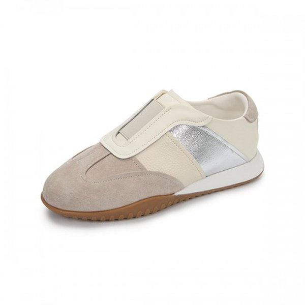 女性メタルコンビローカットスニーカー516522303IQアイボリー_YS