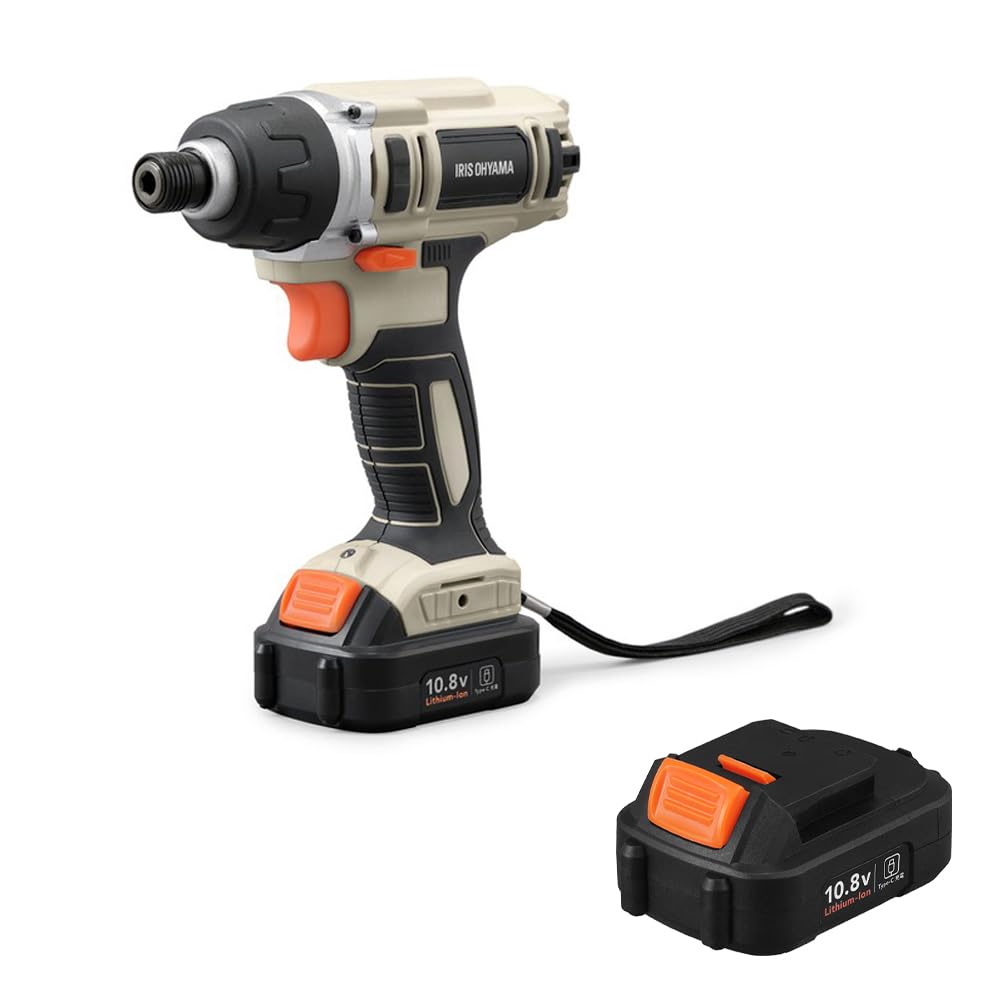 【バッテリー+1個 期間限定セット】アイリスオーヤマ 充電式インパクトドライバ10.8V JID80TC＋type-c充電バッテリー DBL1020C