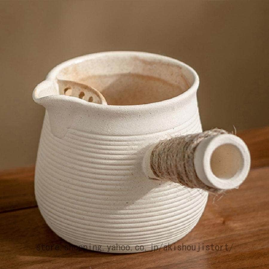急須 後手急須 おしゃれ お茶が美味しくなる 深蒸し茶 茶葉 広がりやすい 和 モダン 陶器 コーヒー 水筒を冷ます カフェテリア レトロ 耐熱 保温 蓋付き 道具