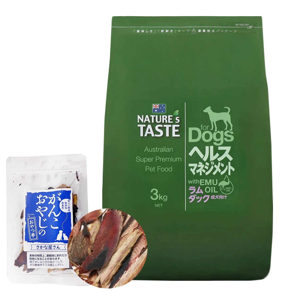 ヘルスマネジメント ラム&ダック 3kg【お試し国産お魚厚削り15g付き】