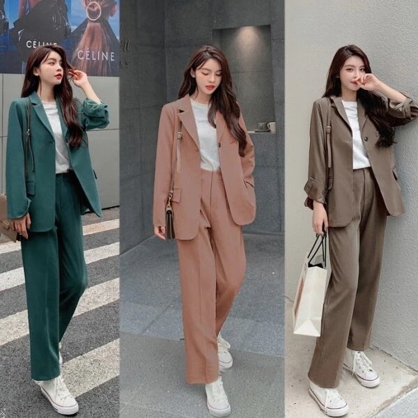 セットアップ レディース スーツ パンツ 韓国 ファッション レディース 春 オフィスカジュアル ワ