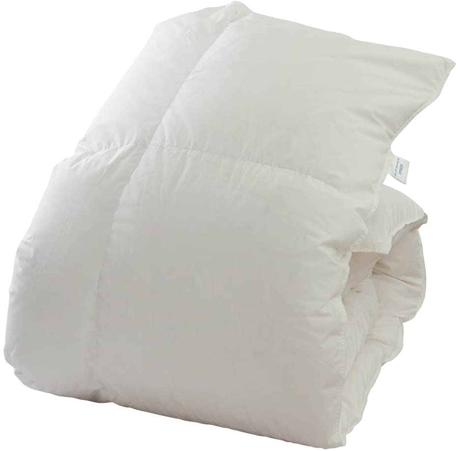 羽毛布団 クイーンサイズ エアーベーシック ホワイトダックダウン85% 立体キルト