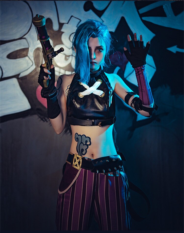 コスプレ衣装 コスチューム Jix LoL リーグオブレジェンド ジンクス アーケイン スーツ ハロウィン 2023年新作入荷コスプレ
