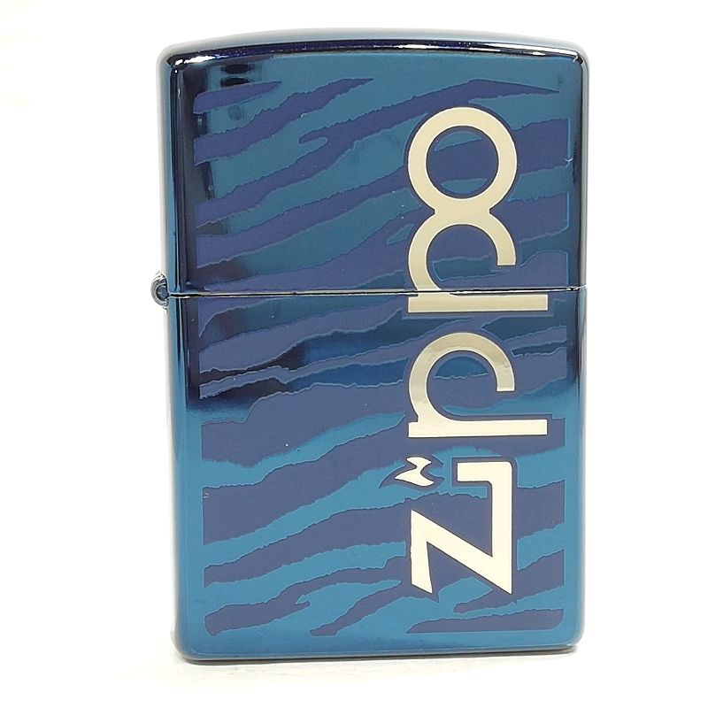 【未使用品】ZIPPO ゼブラ柄 ネイビー オイルライターメール便でお送りします【代引き不可】