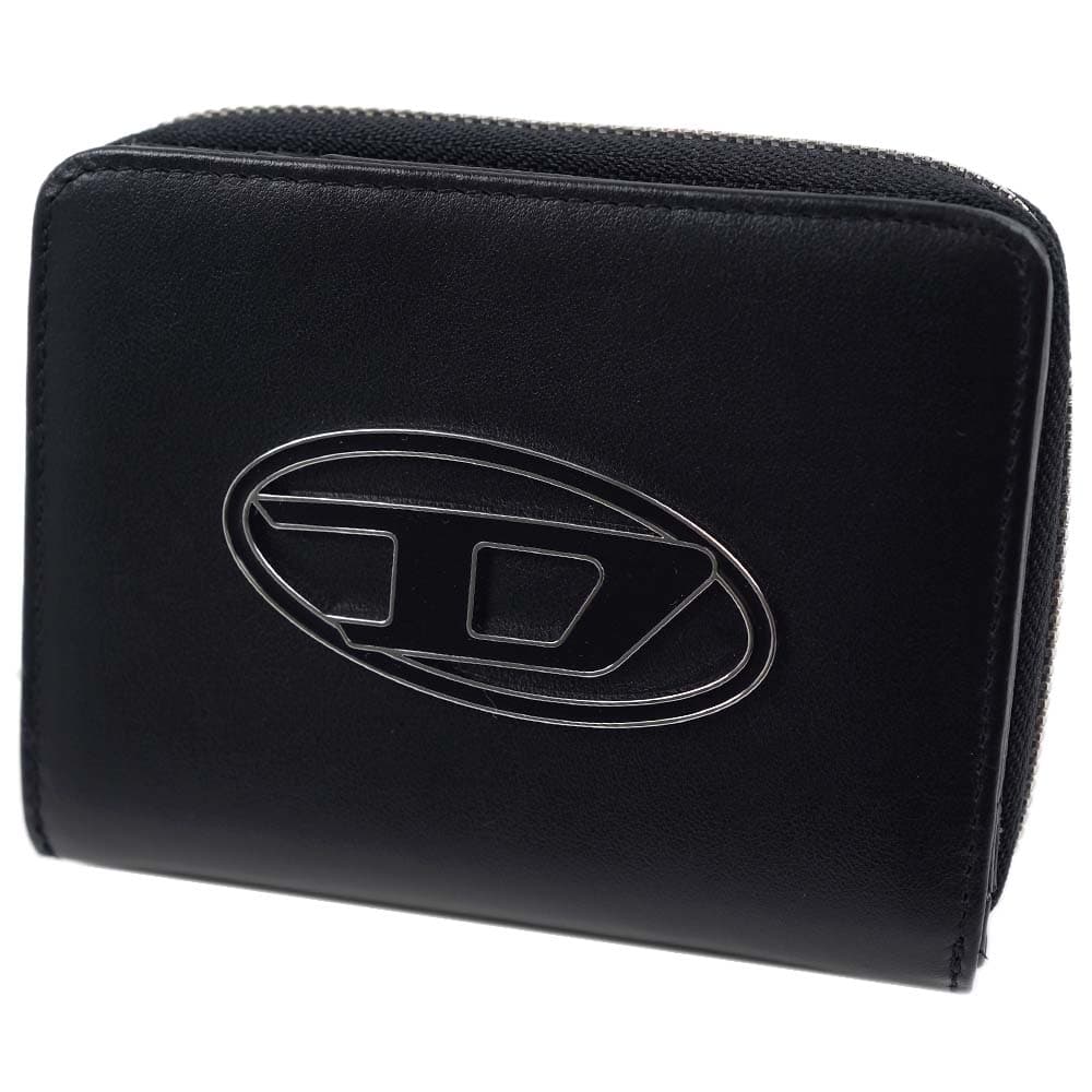 ディーゼル 財布 ミニ財布 二つ折り財布 レディース メンズ ユニセックス ブラック DIESEL X08832-PR818-T8013