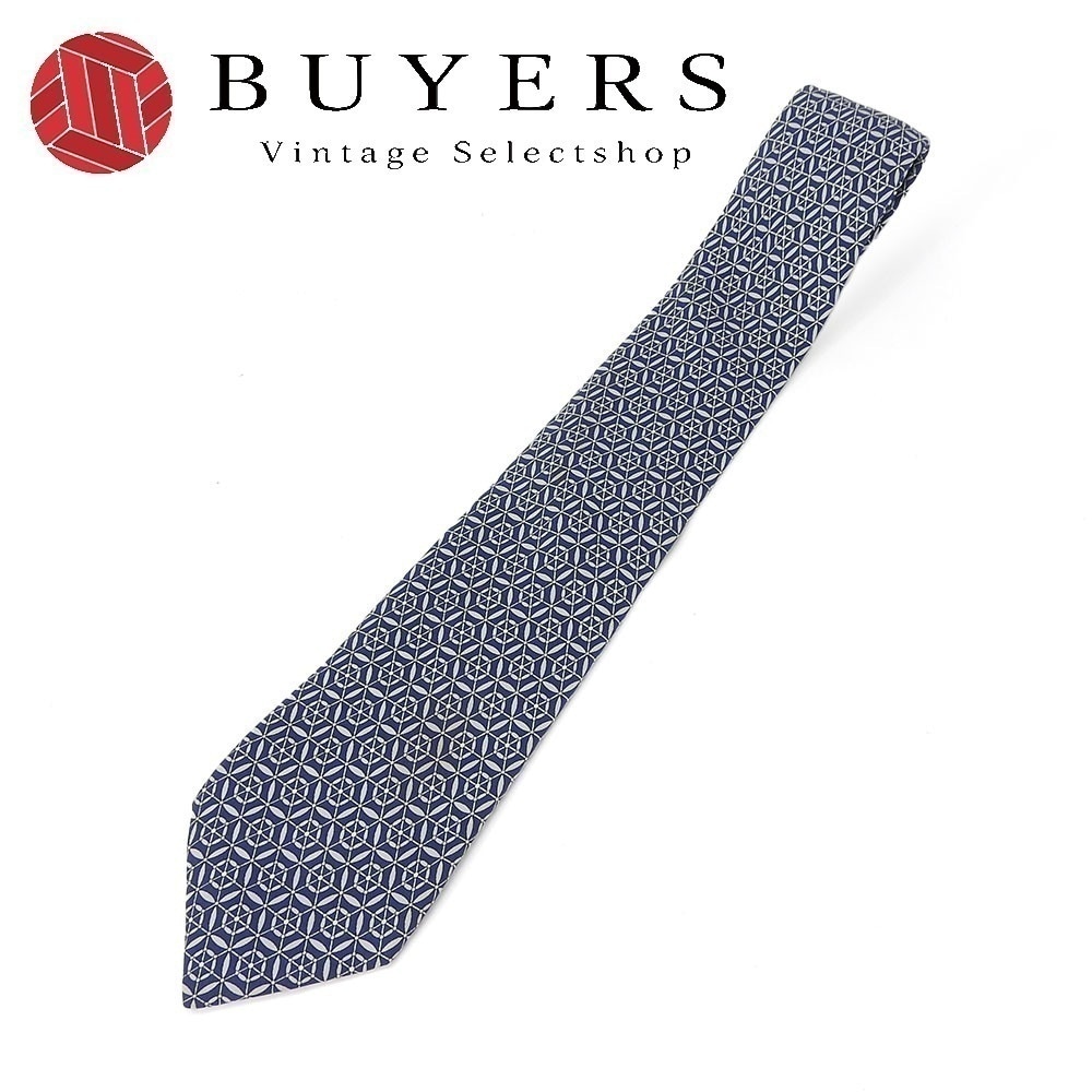 中古 ネクタイ シルク ネイビー グレー 紳士 おしゃれ アパレル メンズ 男性