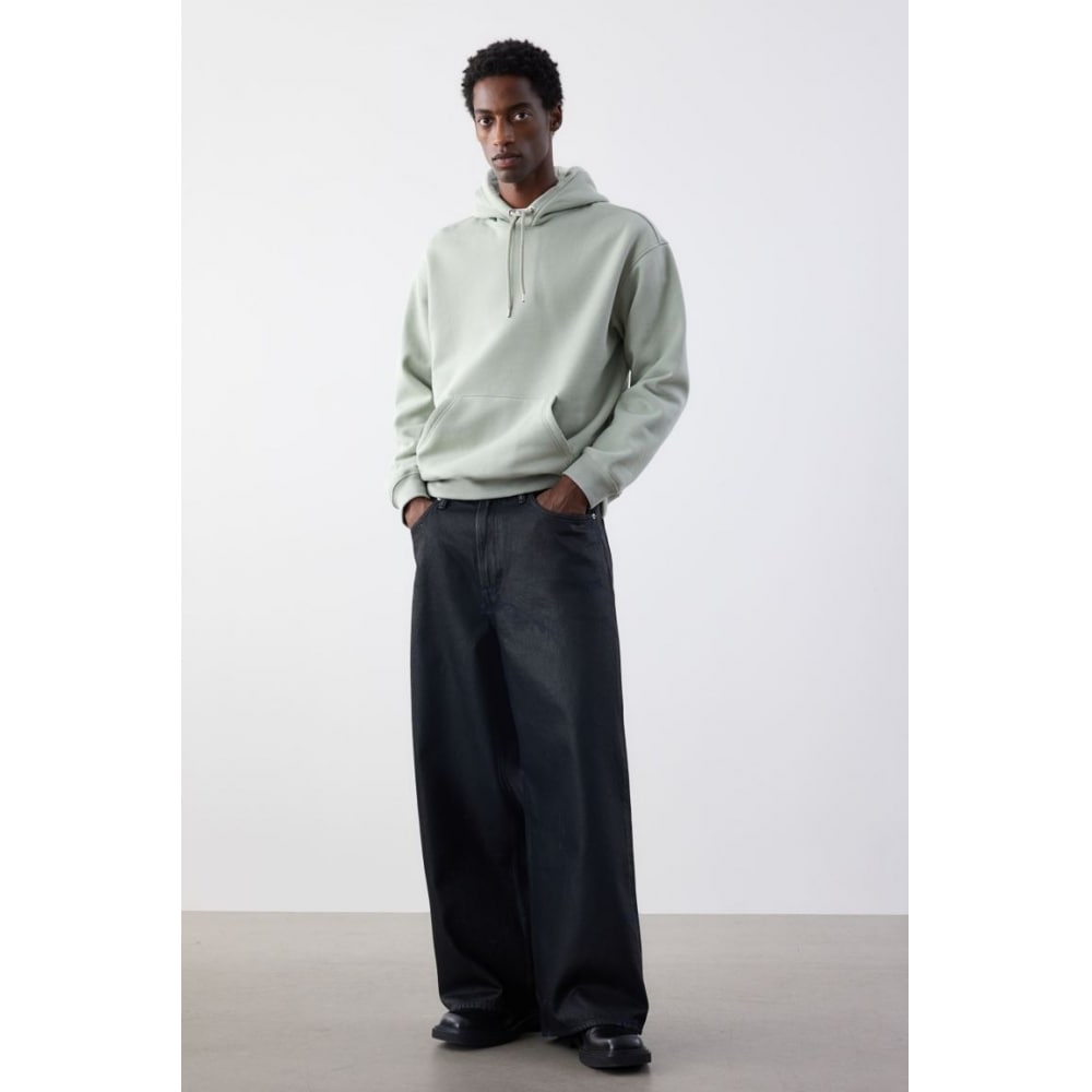 H&M ルーズフィットパーカーグリーン
