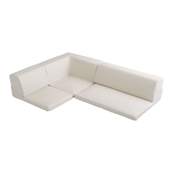 ホームテイスト SH-07-LPG ローコーナーソファ Lapageria-ラパゲリア- 使い方自由自在 フロアソファ レザー調 くつろぎ コーナーソファ 3点 セット アイボリー メーカー直送