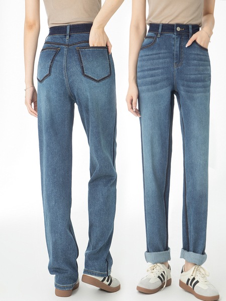 リヨセルファイバーコントラストスリミングパンツ