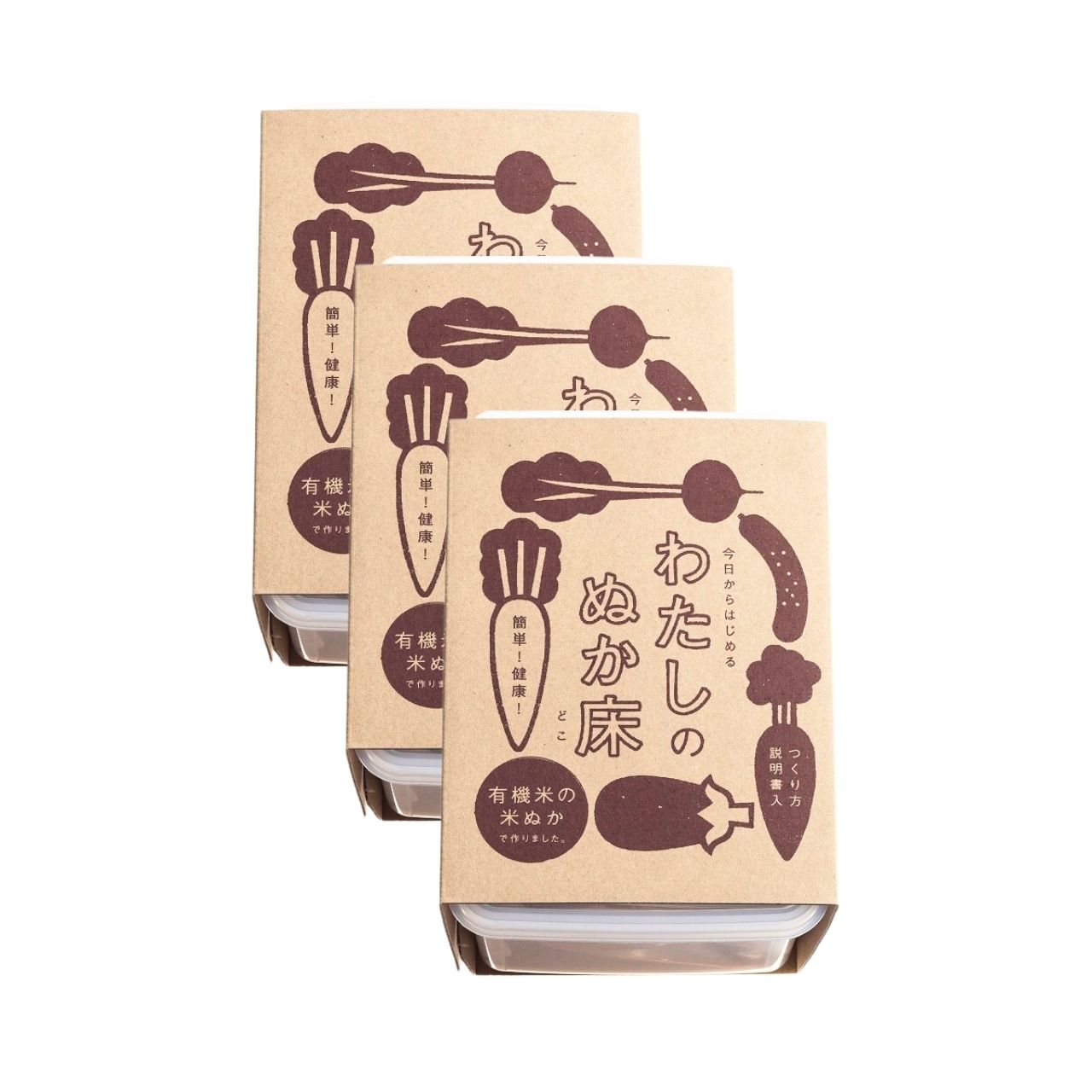 金沢大地 わたしのぬか床 タッパ付き 1kg 3個 化学調味料 無添加 金沢 大地 米ぬか ぬか床 ぬか漬け ぬか 米のぬか 簡単 お手軽 健康 野菜 無農薬 国産 キット 4,694円