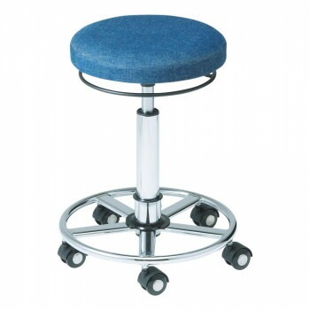 サロン向け スターカッティングチェア（ブラックキャスター） デニム地 63004