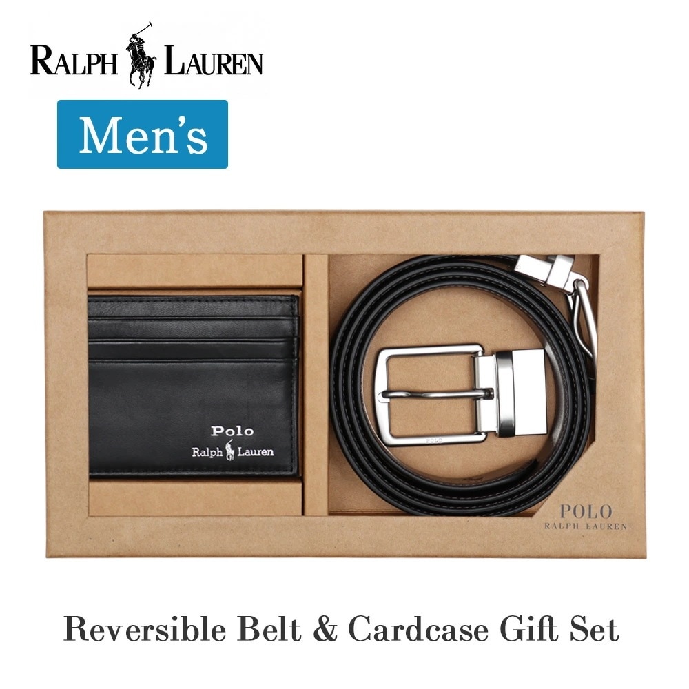 ポロ メンズ リバーシブル ベルト ギフトセット 405880721 黒 茶 ブラック ブラウン 革 本革 男性 ビジネス カジュアル ブランド フォーマル 通勤 プレゼント