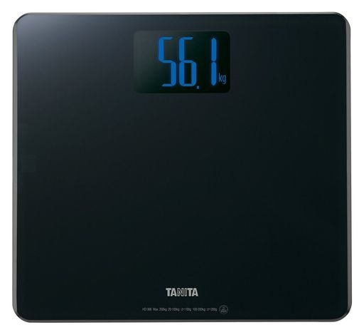 体重計 200KG バックライト デジタル ブラック HD-366 BK 乗るだけで電源オン