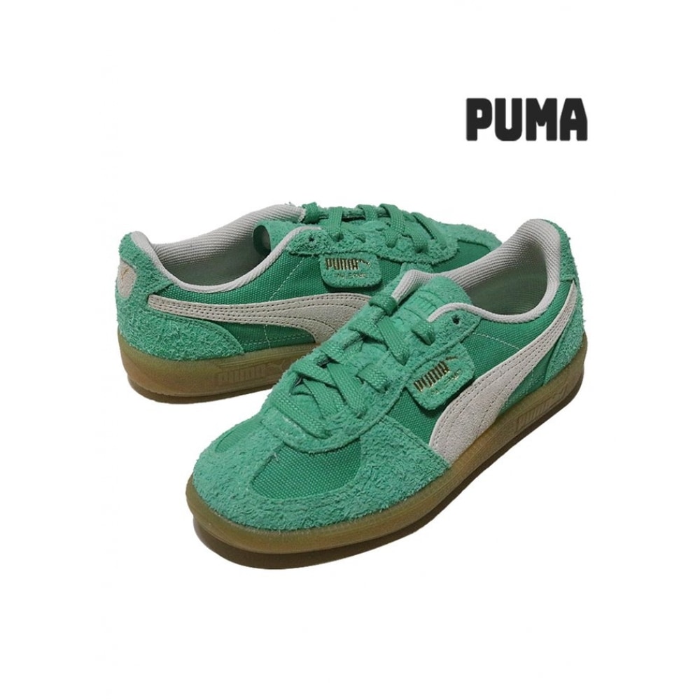 プーマレディーススニーカーパレルモヴィンテージスニーカージェイドフォレスト 396841-05