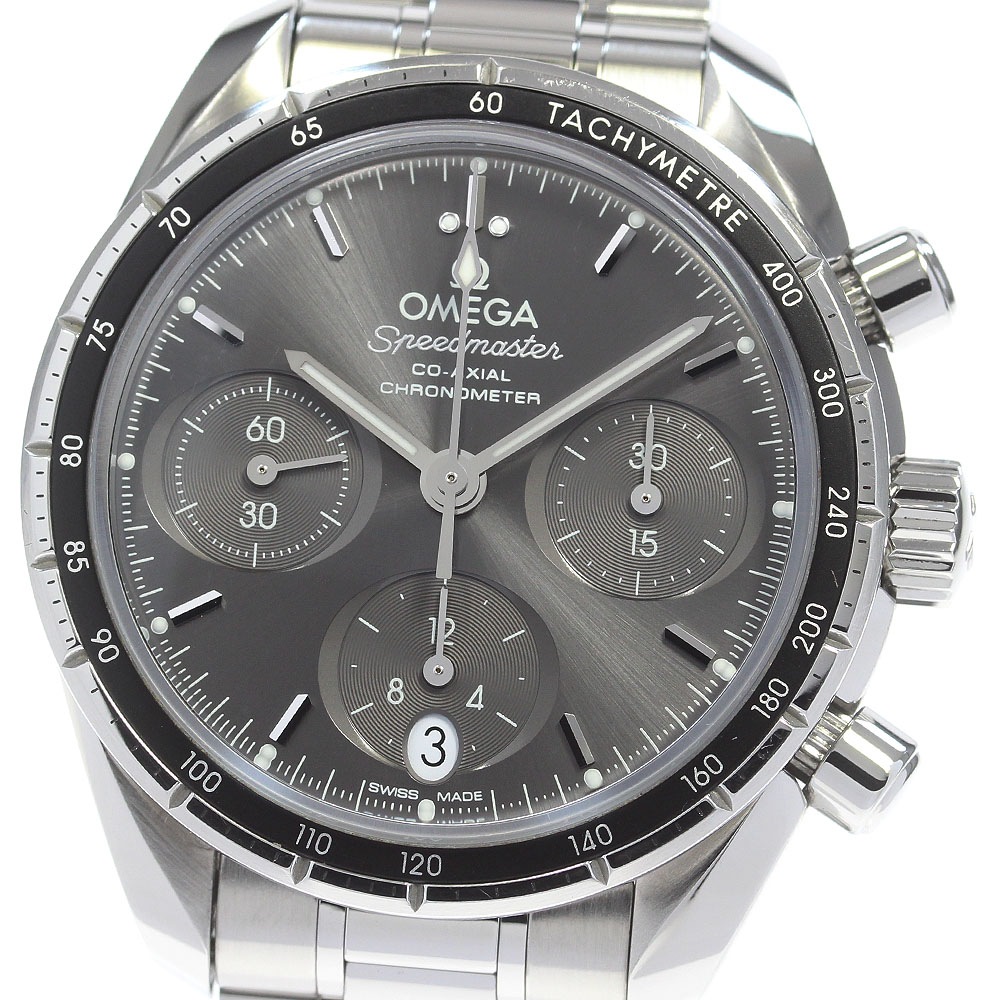 オメガ OMEGA 324.30.38.50.06.001 スピードマスター 38 コーアクシャル クロノグラフ 自動巻き ボーイズ 美品 箱・保証書付き_846526【中古】