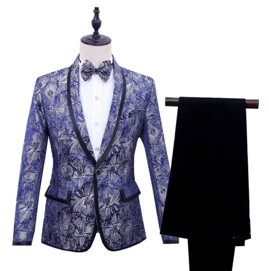 卒業式 メンズ紳士服 コント メンズ 花婿 ステージ衣装 忘年会 結婚式 舞台衣装 ストライプ ホスト 礼服 花柄 テーラードジャケット 就活 クラブ パーティー 舞台スーツ ジャケット+パンツ2 7,382円