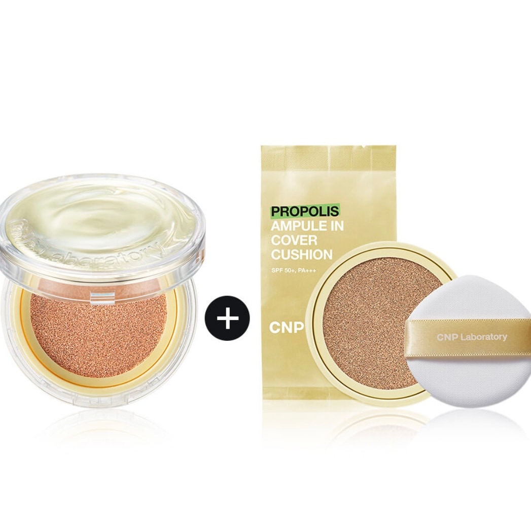 プロポリスアンプルインカバークッション 21号 ライトベージュ 15g+(詰め替え 15g) 韓国正規品 韓国コスメ スキンケア kpop 基礎化粧品