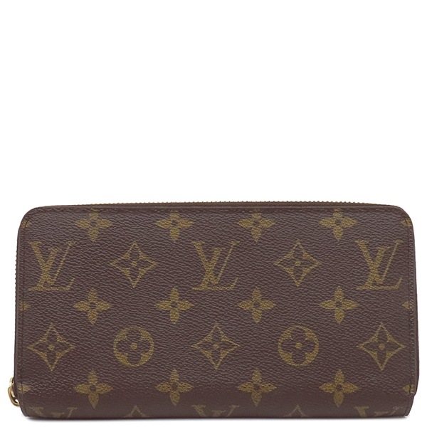 ルイヴィトン LOUIS VUITTON 長財布 ジッピーウォレット モノグラムキャンバス フューシャ ゴールド金具 茶 ラウンドファスナー M41895 GI2128 【箱】【中古】