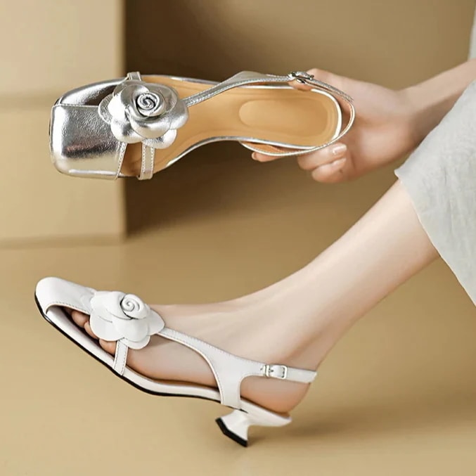 オープントゥサンダルレディース夏レトロ通勤細ヒールメリージェーン靴