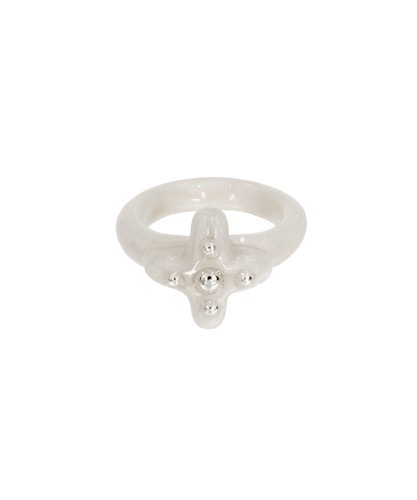 NFF ball chip ring white ボールチップリング ホワイト 韓国アクセサリー 正規品 レディース 指輪