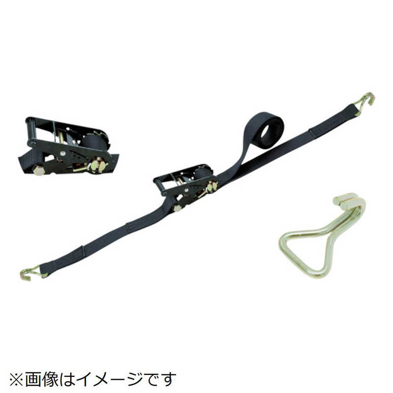 東レ　シライ ラチェットバックル 黒 ナローフック付　RK50LB6NH300