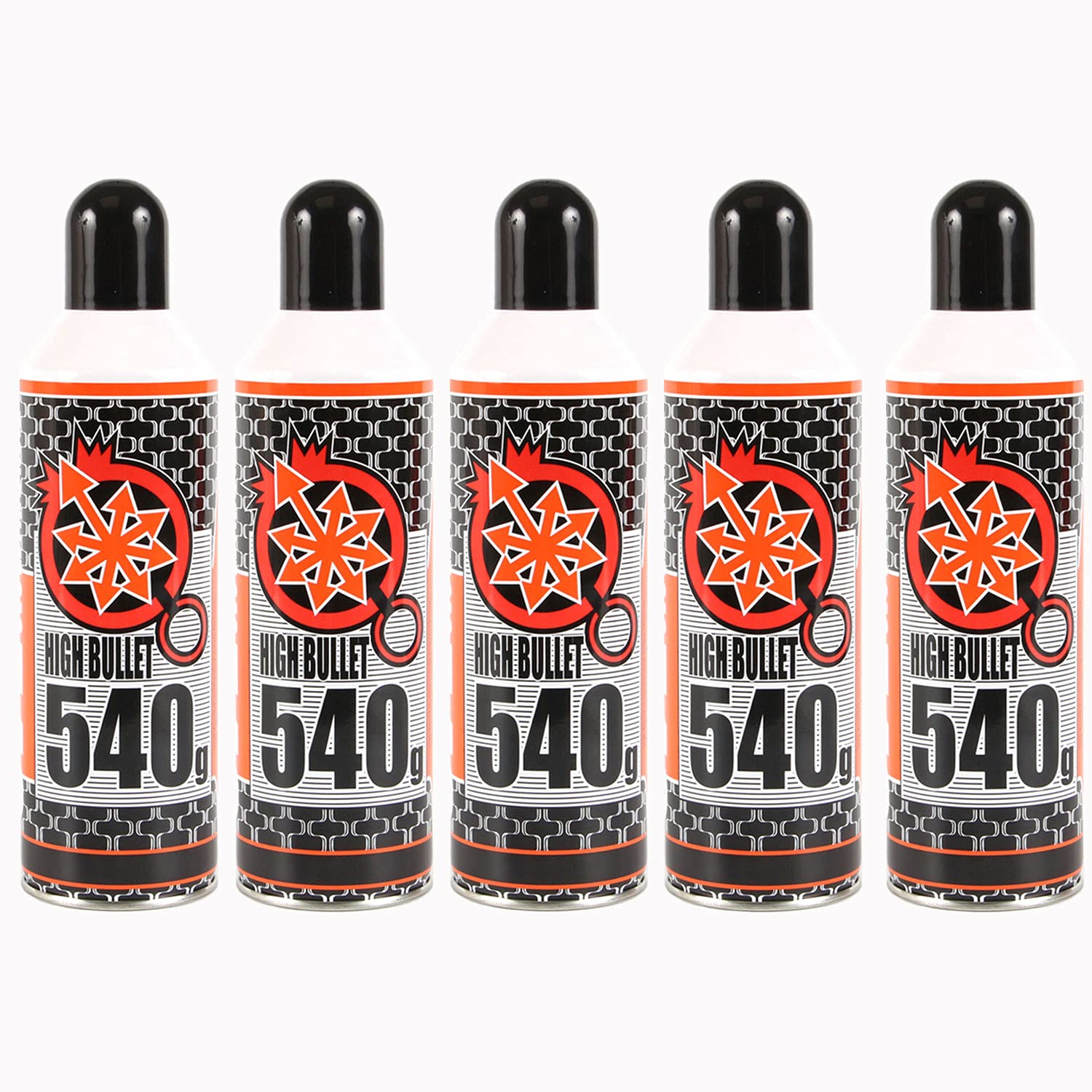 LayLax ハイバレットガス 540ml HFC-134a ガス ライラクス ガスガン サバゲー ガス缶 ガスボンベ (5本セット)