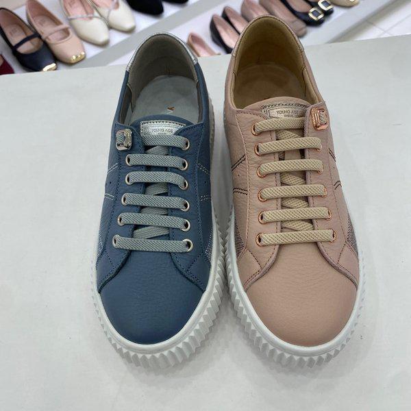 女性軽量バンディング끈スニーカー YAEFZH76O761BLPI HSYS3A GN