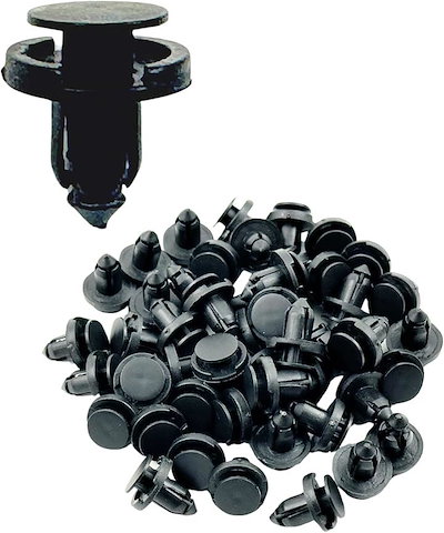 他サイト： バンパークリップ スズキ トヨタ 三菱 日産 スバル 社外品 リベット グリル 泥 フラップ 対応 品番 09409-08327 A( A型ブラック, 50個)の商品画像