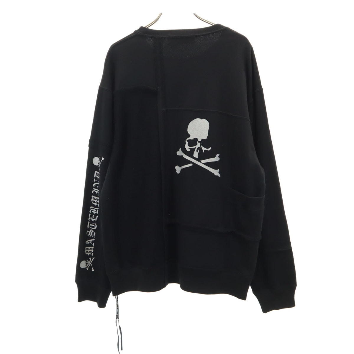 mastermind JAPAN マスターマインド ジャパン 日本製 バックスカル 長袖 パズル スウェット トレーナー M ブラック メンズ 古着