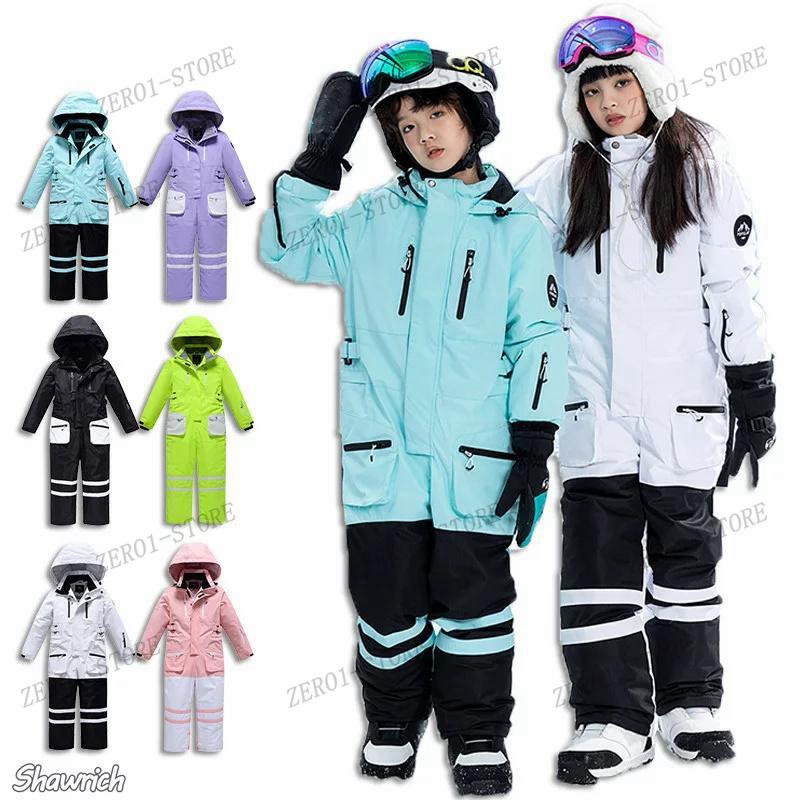 新入荷ウェア つなぎ スキー 子ども服 キッズ ジュニア スノーボードウェア 男の子 女の子 ワンピース スノボウェア オーバーオール 防風 防水 保温 防寒 スキー場ウェア つなぎ