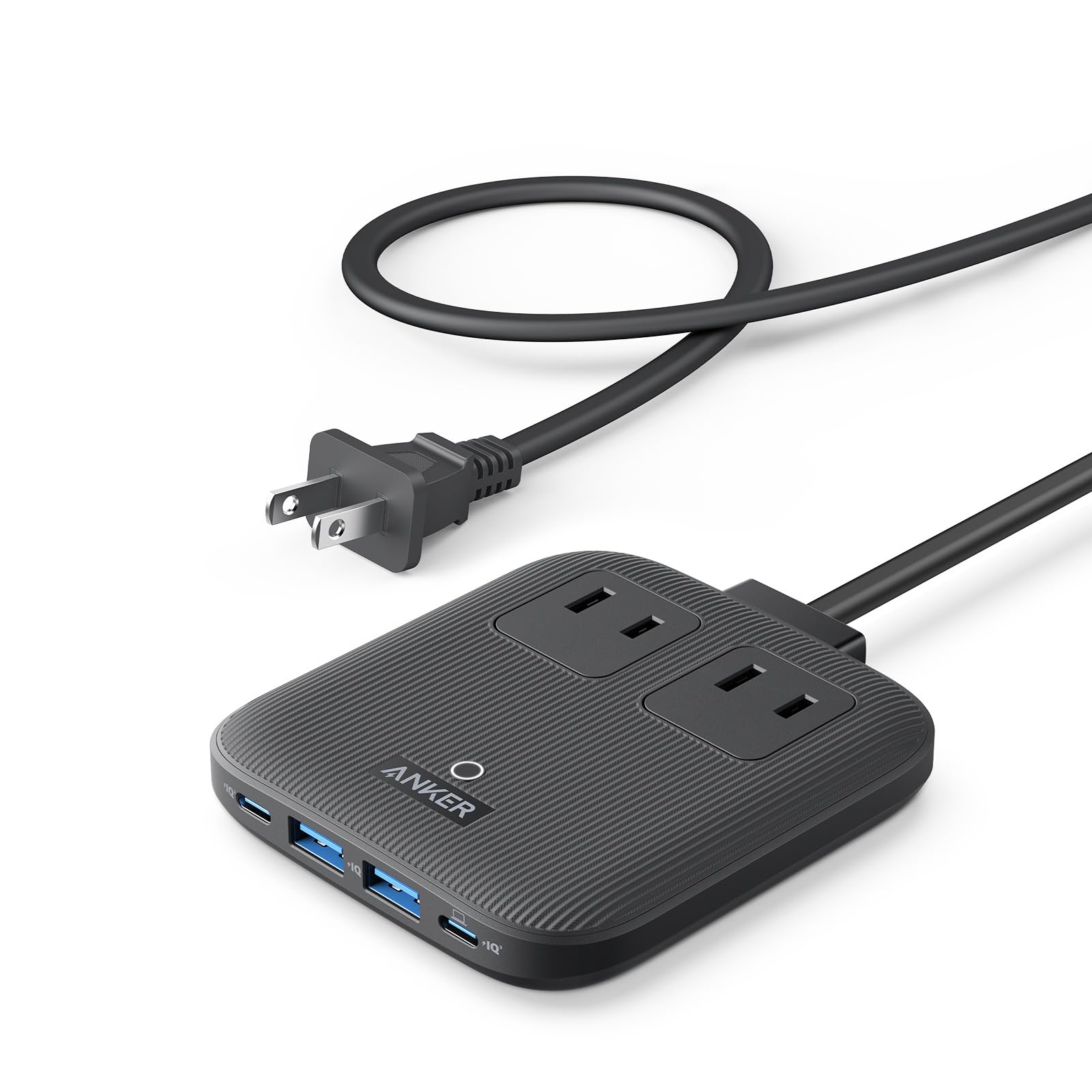 Anker Nano Charging Station (6-in-1, 67W) (USBタップ 電源タップ AC差込口 2口 USB-C 2ポート USB-A 2ポート 延長コード 1.5m) 【