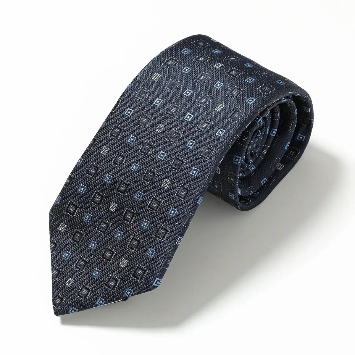 GIVENCHY ジバンシィ ネクタイ J5901 メンズ 4Gエンブレム ジャガード 刺繍ロゴ レギュラータイ シルクタイ 002