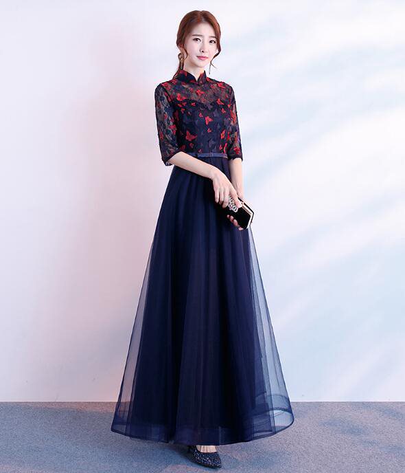 「チャイナ風 新作 Aラインドレス」ミモレドレス 演奏会ドレス パーティードレス ウェディングドレス 6,959円