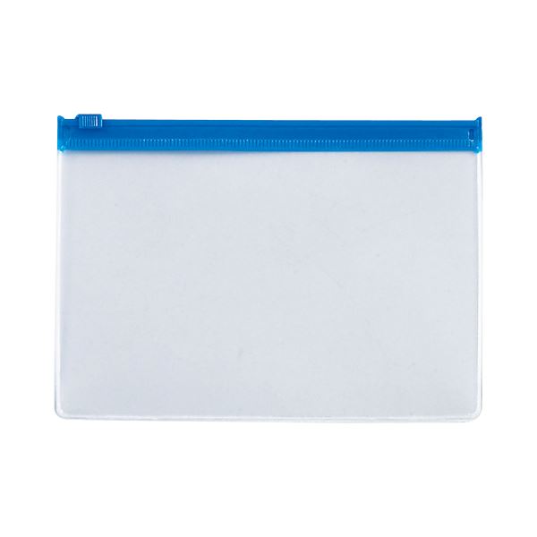 （まとめ） TANOSEE クリヤーケース（クリアケース） A6ヨコ 青 1セット（20枚） (×2セット)ファイル