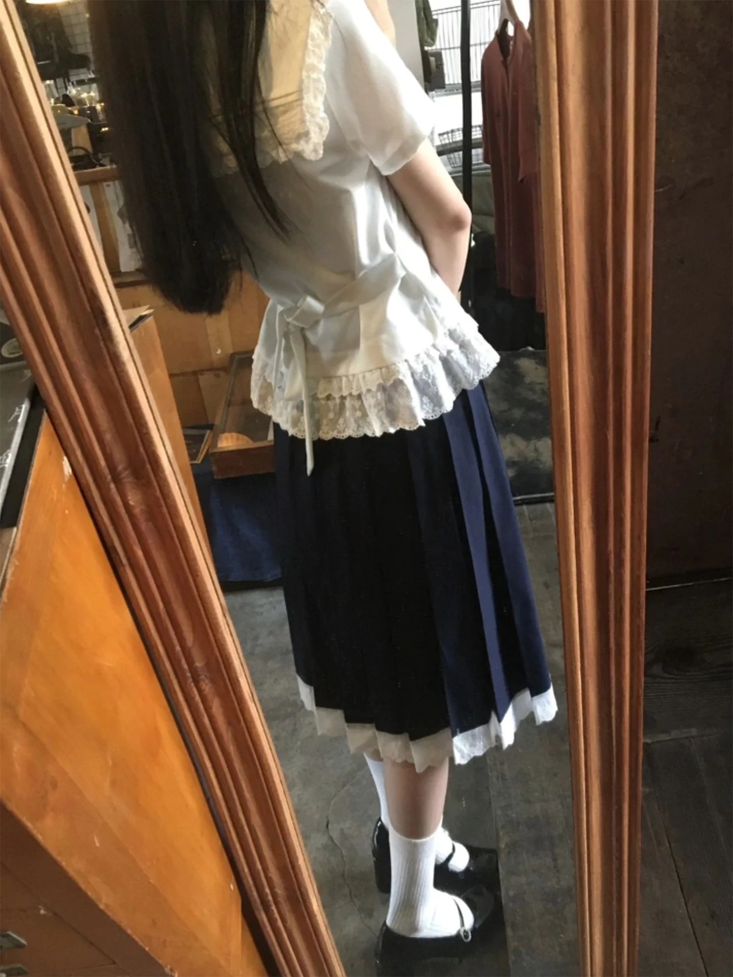 【3日出荷】 日系jk制服明晰系令嬢感白湯半袖シャツプリーツスカートスーツ女 ワンピース
