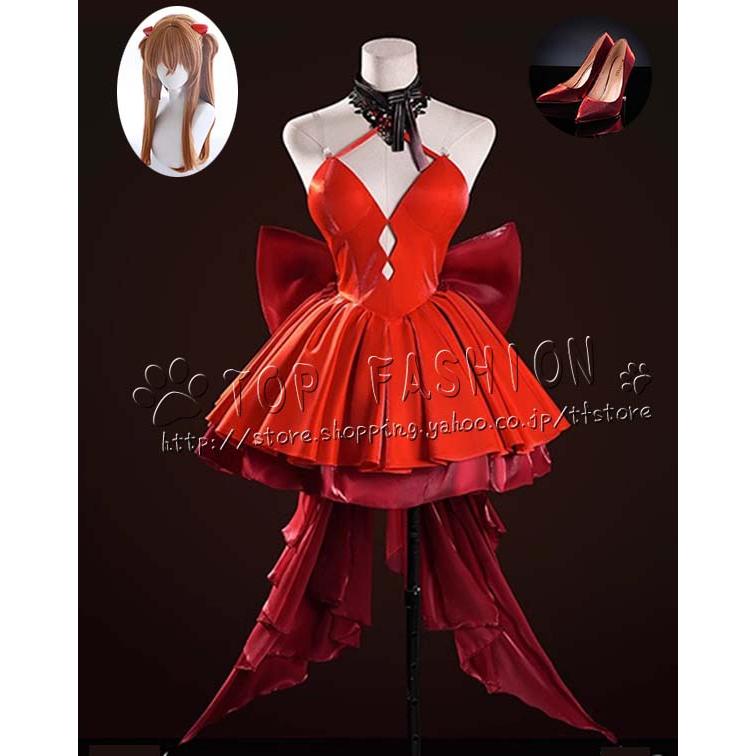 【品質良い 大好評中】新世紀エヴァンゲリオン 風 惣流・アスカ・ラングレー コスプレ衣装 ウィッグ cosplay コスチューム ハロウィン クリスマス